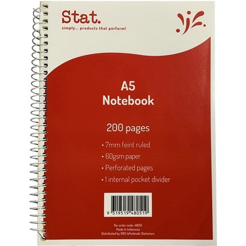 A5 NOTEBOOK 200SHEETS