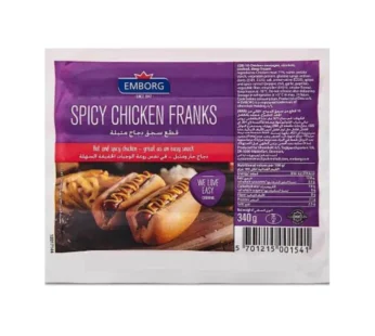 EMBORG SPICY CHICKEN FRANKS 340KG